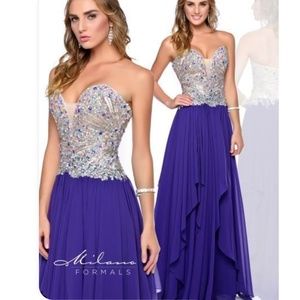 Contemporary Royal purple  chiffon